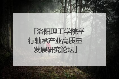 洛阳理工学院举行轴承产业高质量发展研究论坛